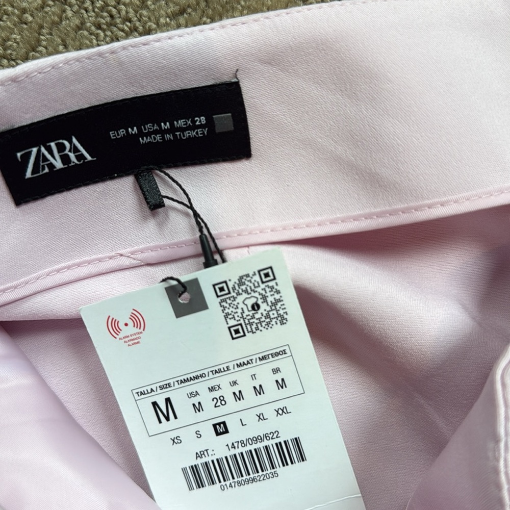 Zara Light‎ Pink High Waist Women's Shorts - Picture 14 of 14